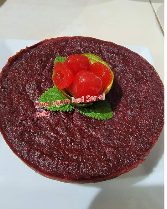 Nyam Bad Sorrel Fruit Cake 1lb - Donna Gowe (DHL SHIPPING REQUIRED)