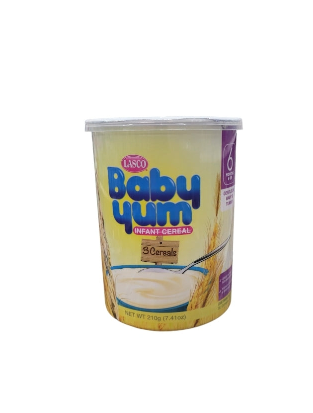 Lasco Baby Yum - 6 mths & up- 3 Cereals - 210g