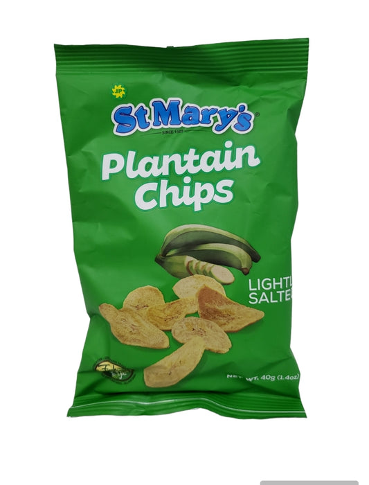 Plantain Chips - St Mary's  (pk3) 40g