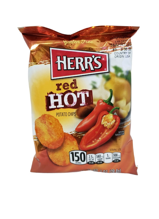Red Hot Potato Chips -Herr's (pk3)